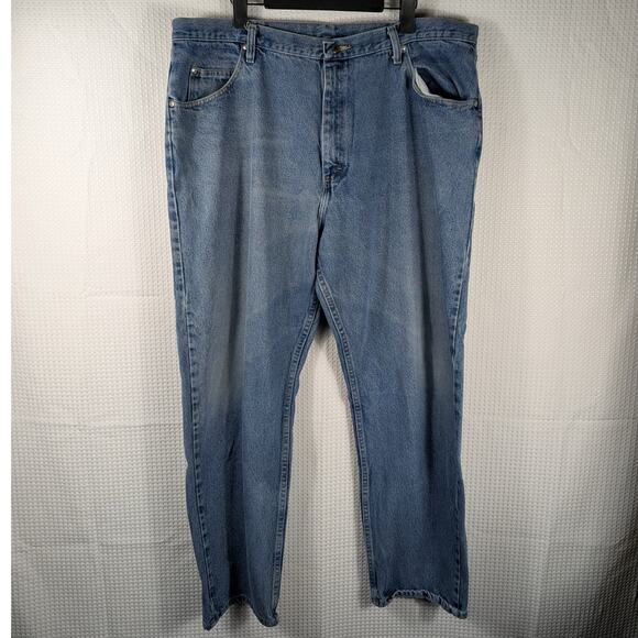 Wrangler Relaxed Fit Jeans 42x32 Blue Denim Made in Mexico Men’s 9760WDR - Picture 1 of 4